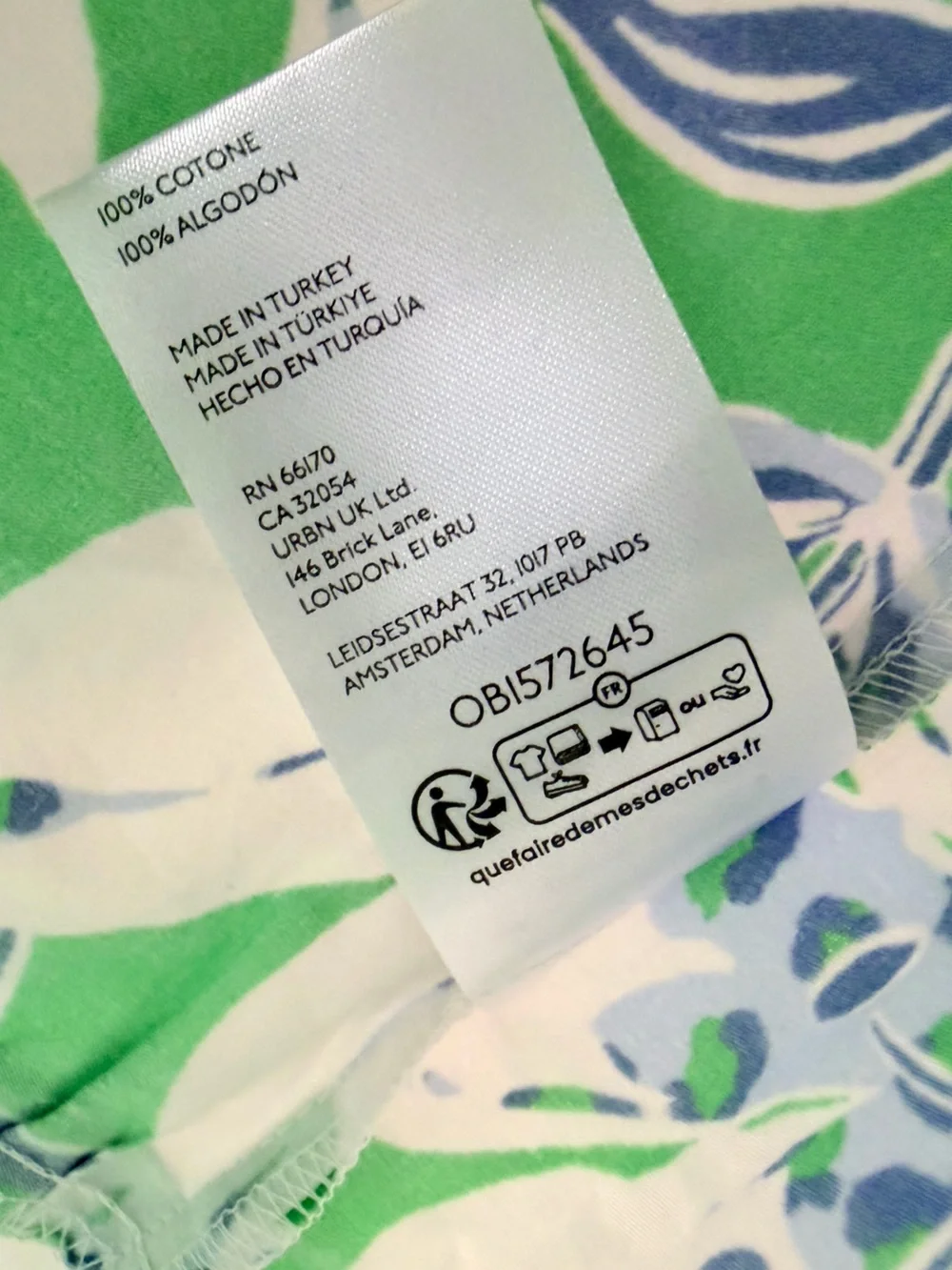 Anthropologie Somerset Mini Skirt Green & Blue Floral Print Size Small